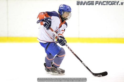 2015-02-07 Hockey Milano Rossoblu U14-Aosta 0463 Alessia Labruna